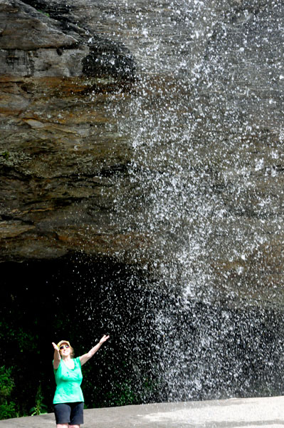 Lee Duquette under Bridal Veil Falls